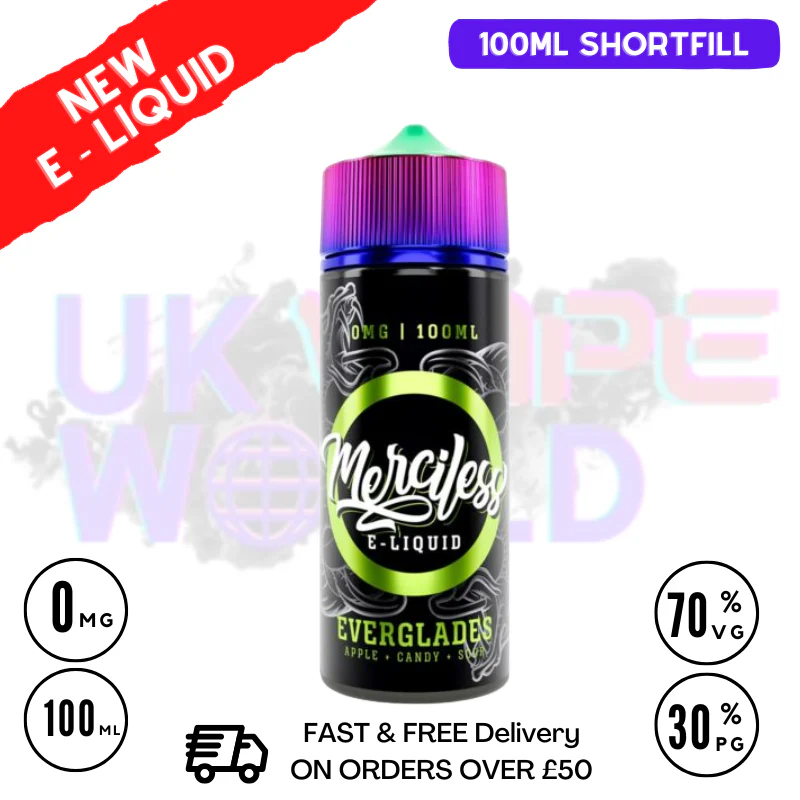 Everglades Merciless Shortfill Juice 100ML Eliquid