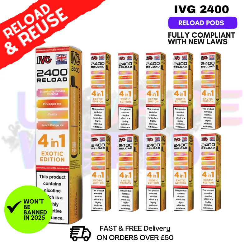 Exotic Edition IVG 2400 RELOAD Pods - Box Of 10