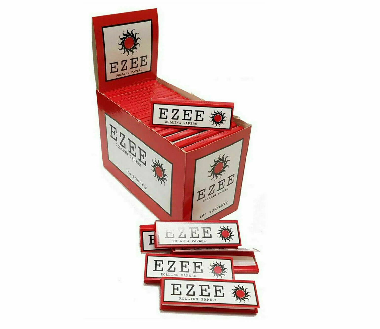 Ezee Red Standard Size Rolling Papers box of 100 Booklets - Image 3