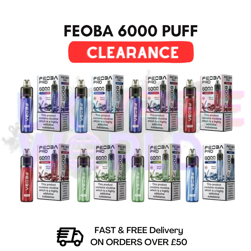 Feoba 6K Puff - Mixed Box Of 5 (Clearance) - £9.99