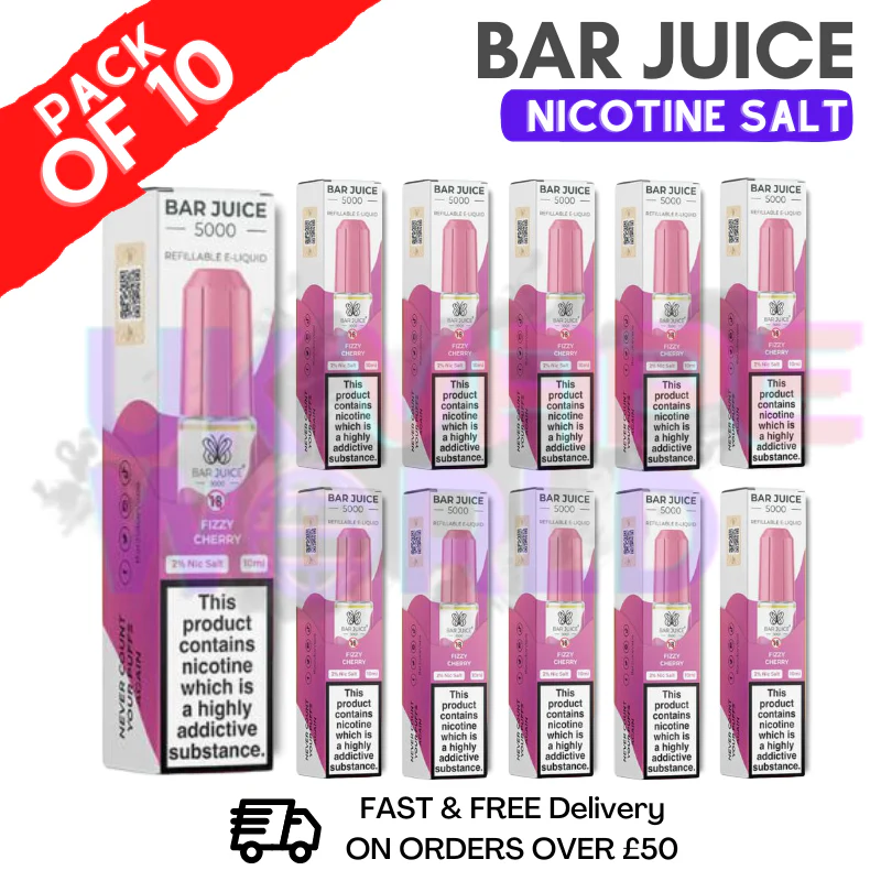 Fizzy Cherry Bar Juice 5000 Nic Salt | Box of 10 | ONLY £13.99
