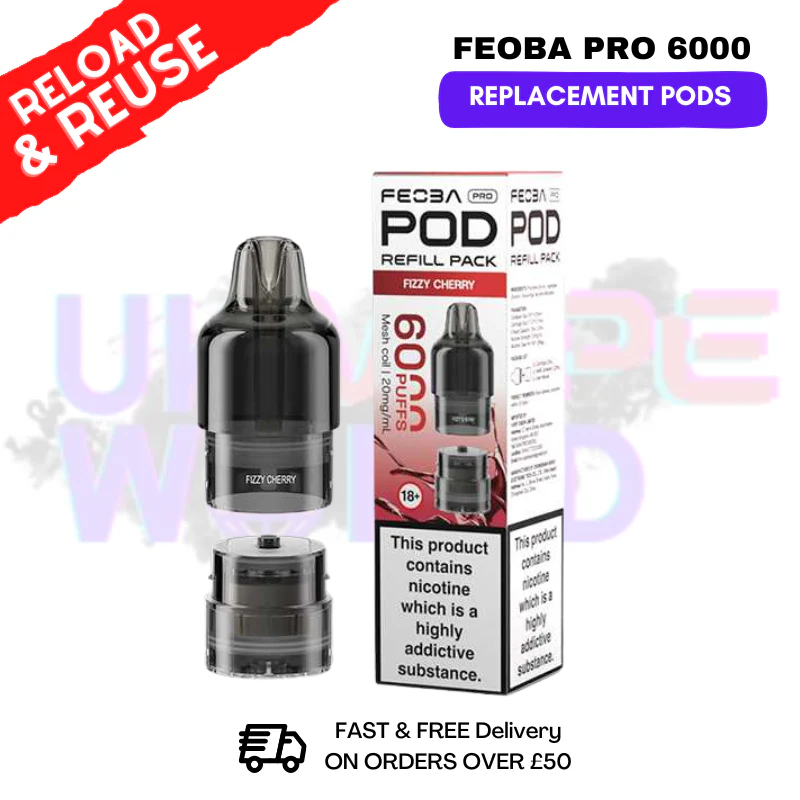 Fizzy Cherry FEOBA Pro 6000 Replacement Pods