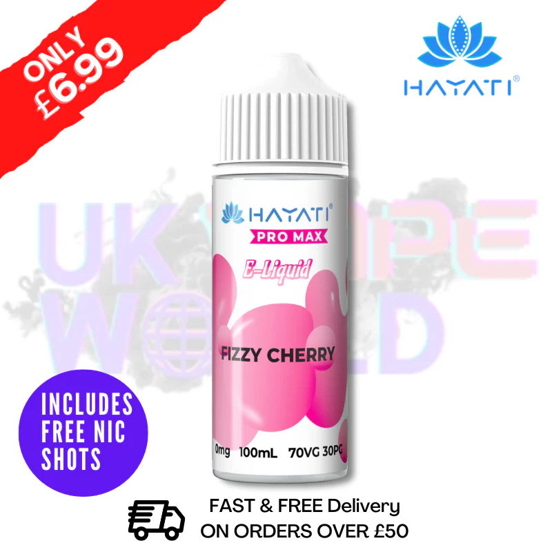 Fizzy Cherry Hayati Pro Max Shortfill Juice 100ML Eliquid