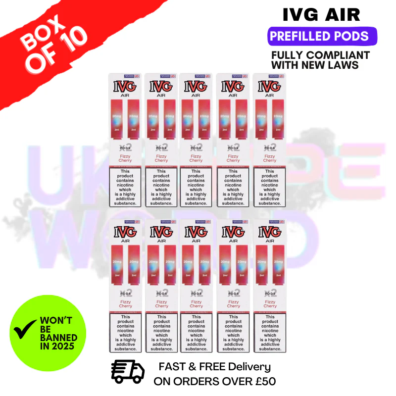 Fizzy Cherry IVG AIR Prefilled Pod Box Of 10