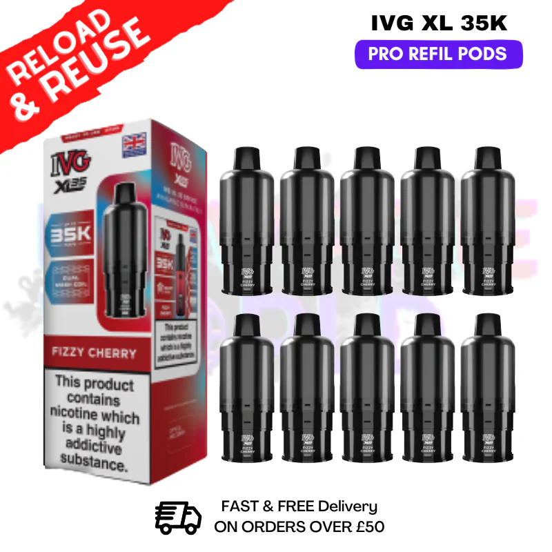 Fizzy Cherry IVG XL 35K Replacement Pods Box Of 10