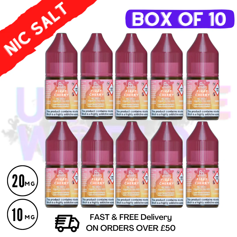 Fizzy Cherry RandM Tornado 7000 Nic Salt BOX OF 10