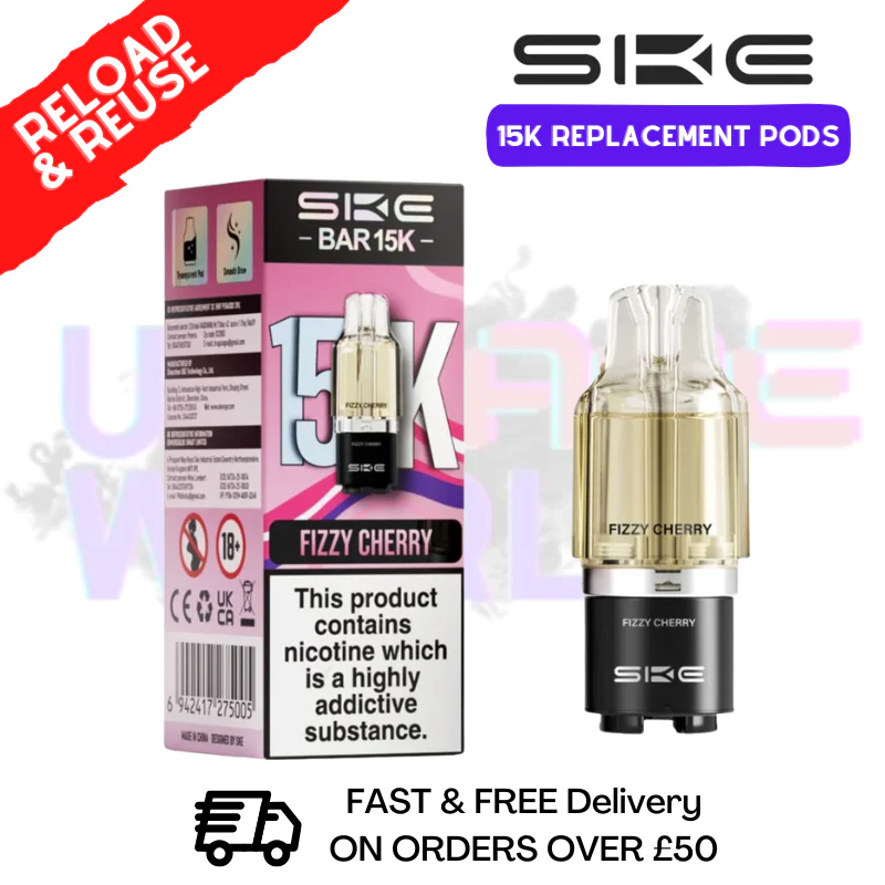 Fizzy Cherry SKE 15K Replacement POD - £6.99