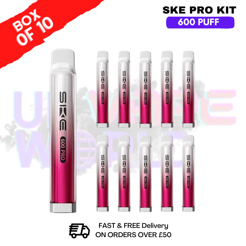Fizzy Cherry SKE Crystal PRO 600 Puff Box Of 10