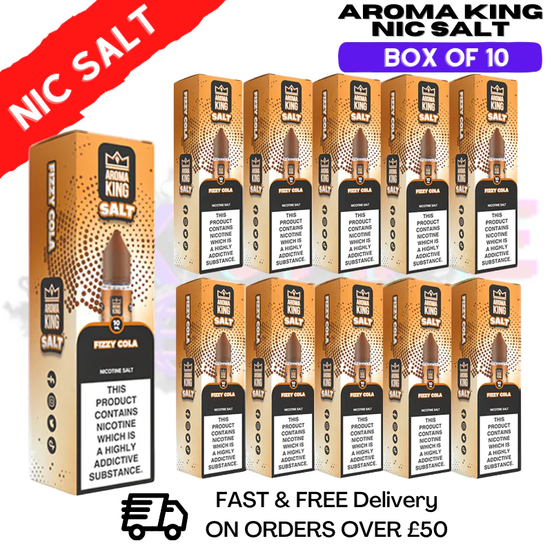 Fizzy Cola Aroma King Pack / Box Of 10 Nic Salts