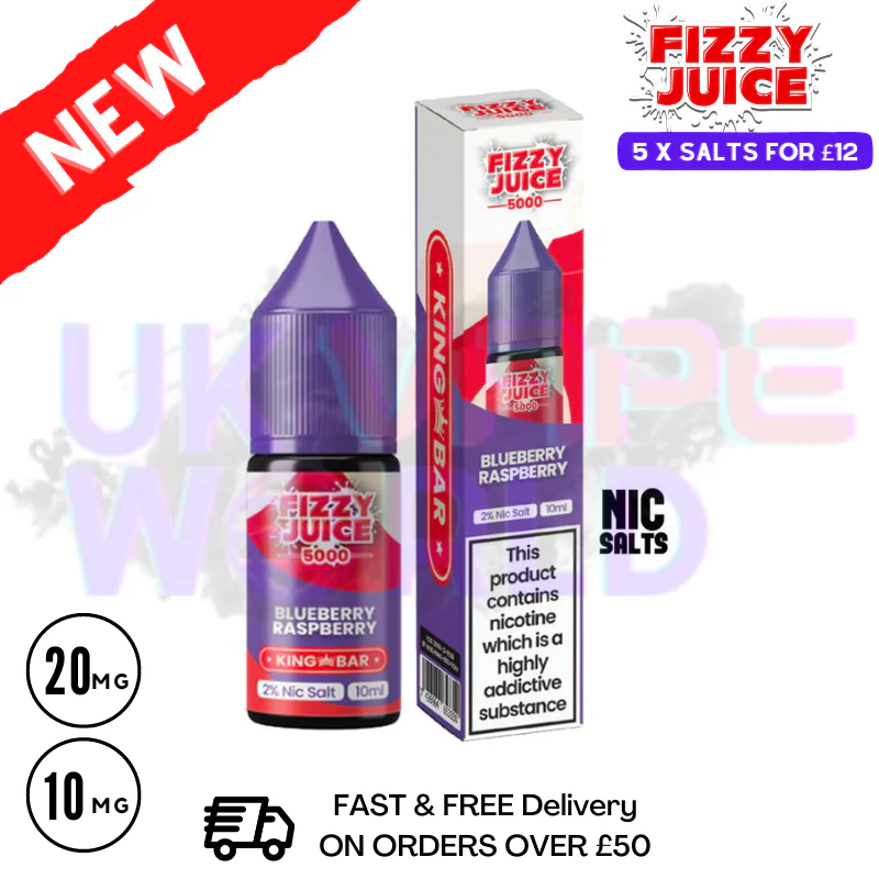 Fizzy Juice 5000 Nic Salt Blueberry Raspberry 10ML E-liquid