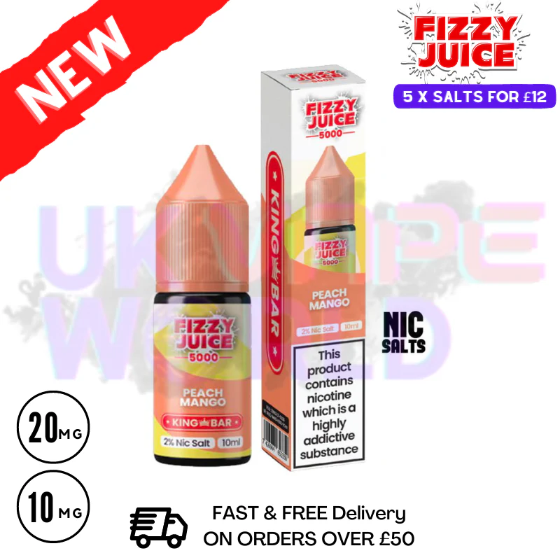 Fizzy Juice 5000 Nic Salt Peach Mango 10ML E-liquid