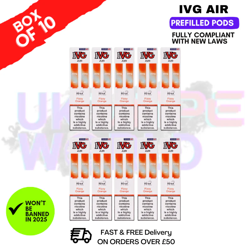 Fizzy Orange IVG AIR Prefilled Pod Box Of 10