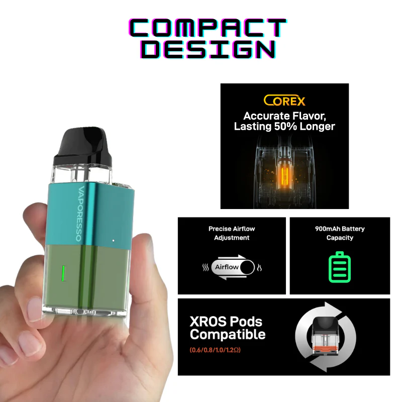 Forest Green Xros Cube Refillable Pod Vape Kit - Image 2
