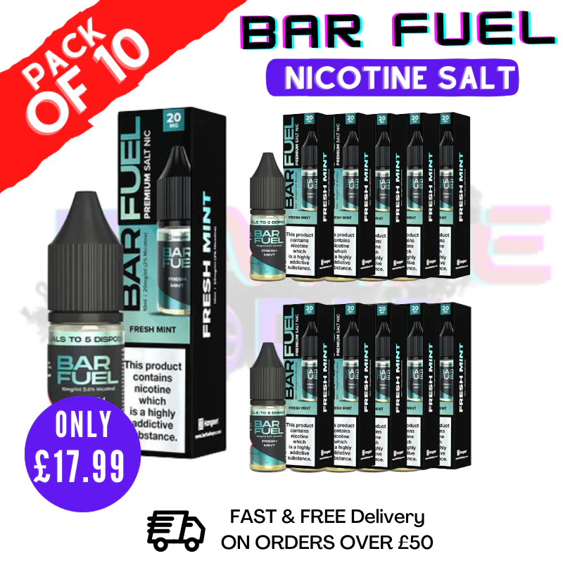 Fresh Mint Bar Fuel Nic Salt BOX OF 10