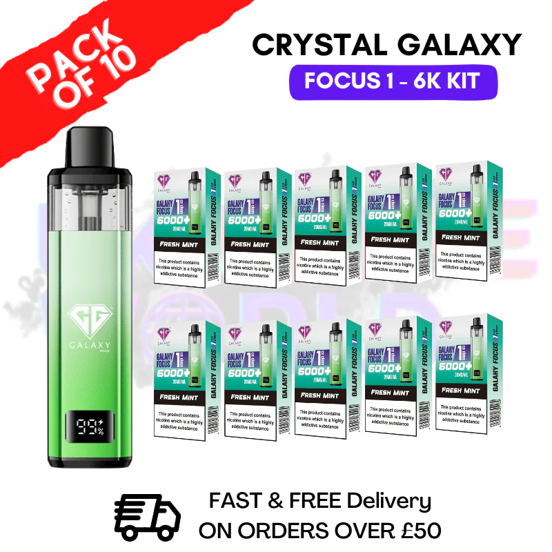 Fresh Mint Crystal Galaxy Focus 6K Kits Box Of 10