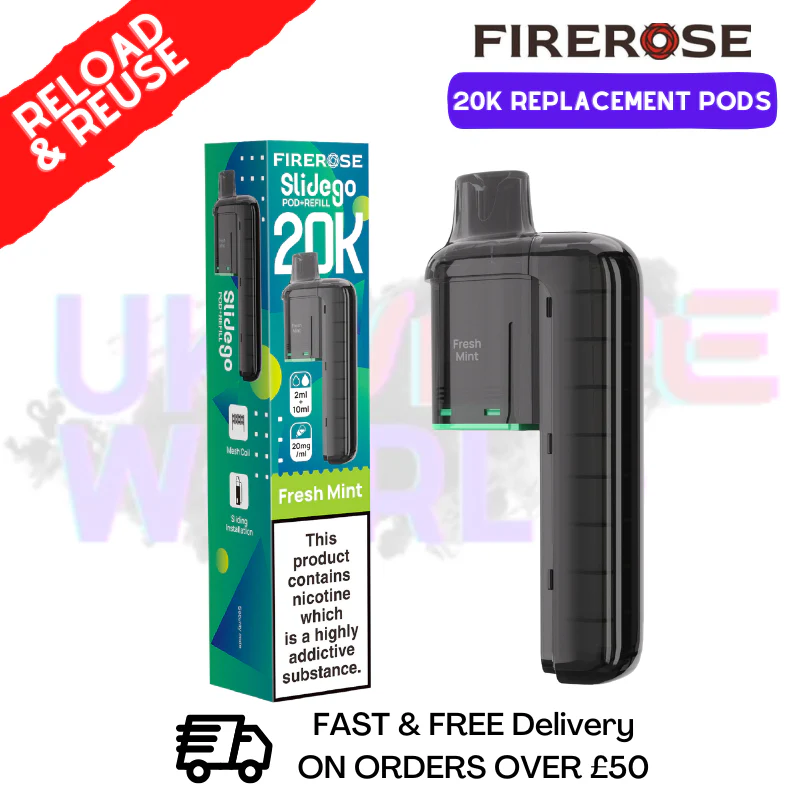 Fresh Mint Firerose SlideGo 20K Replacement Pods