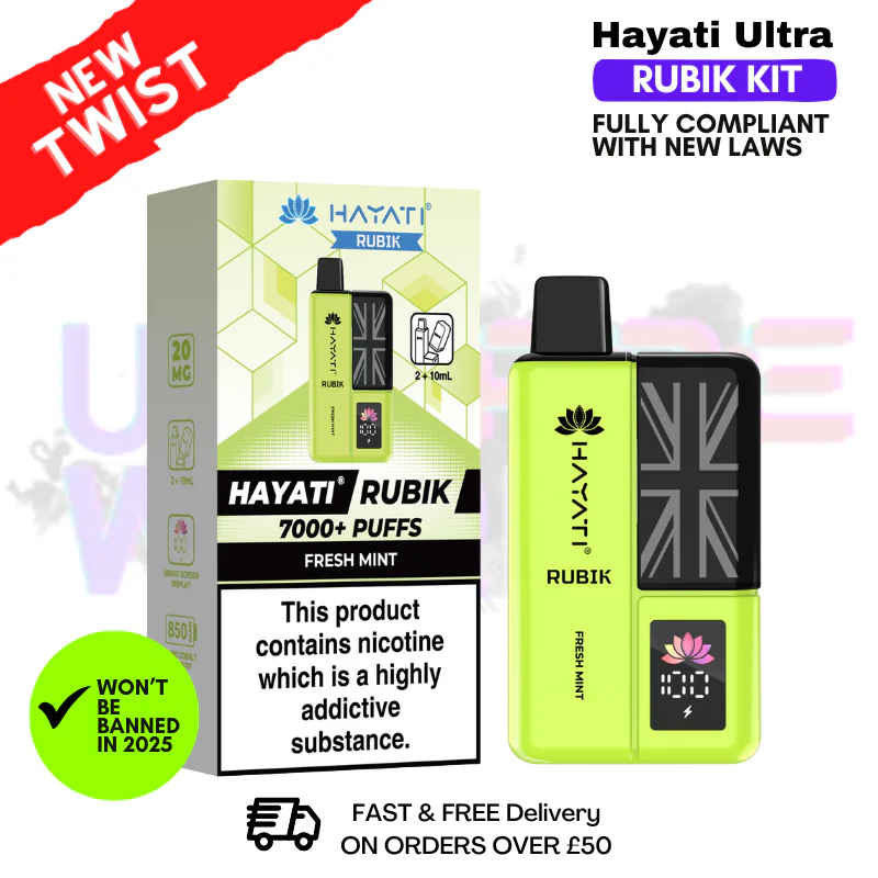 Fresh Mint Hayati Rubik 7000 Puff 7K Bar