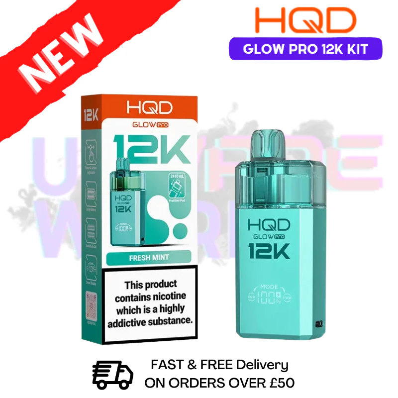 Fresh Mint HQD 12K Glow Pro Pod Kit