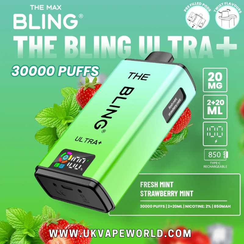 Fresh Mint Bling 30k Ultra Plus Prefilled Pod Kit