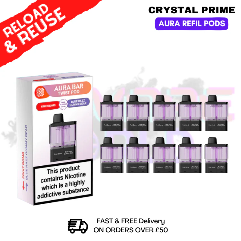 Fruit Bomb Aura 40K Replacement Pods Box Of 10