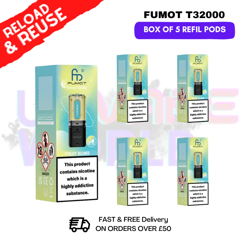 Fruit Bomb Fumot T32000 REPLACEMENT PODS - BOX OF 5