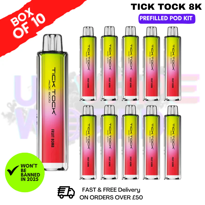Fruit Bomb Tick Tock Magic 8000 8K Box Of 10