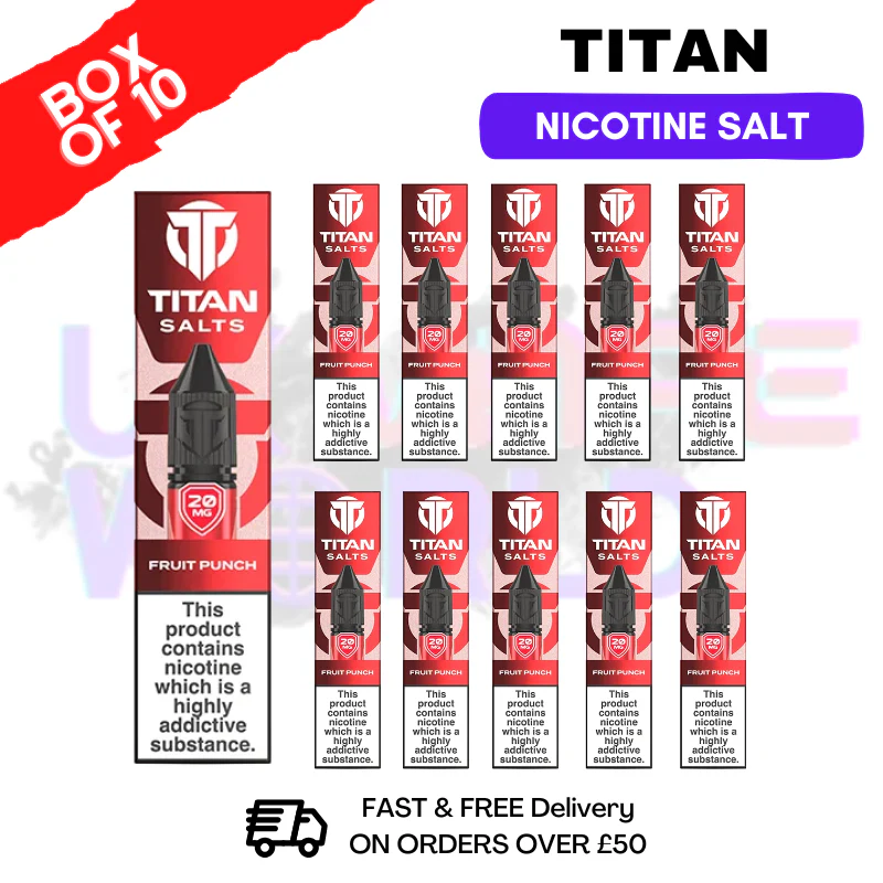 Fruit Punch Titan 10ml Nic Salt BOX OF 10