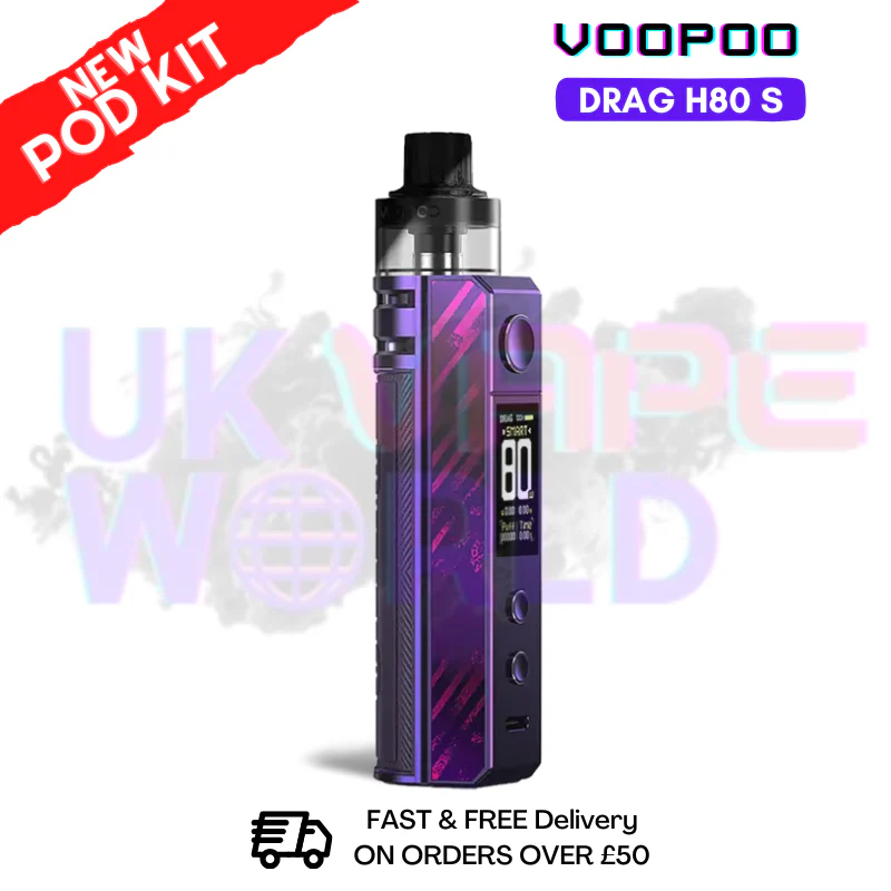 Galaxy Purple VooPoo Drag H80 S Pod Kit