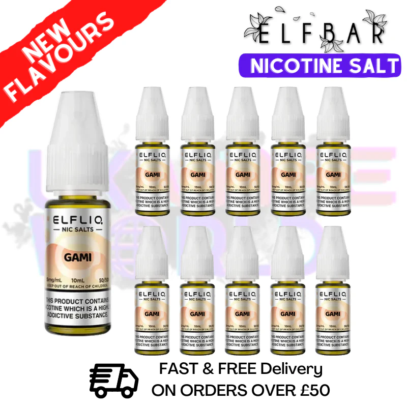Gami ElfLiq Nic Salt BOX OF 10 - ONLY £14.99