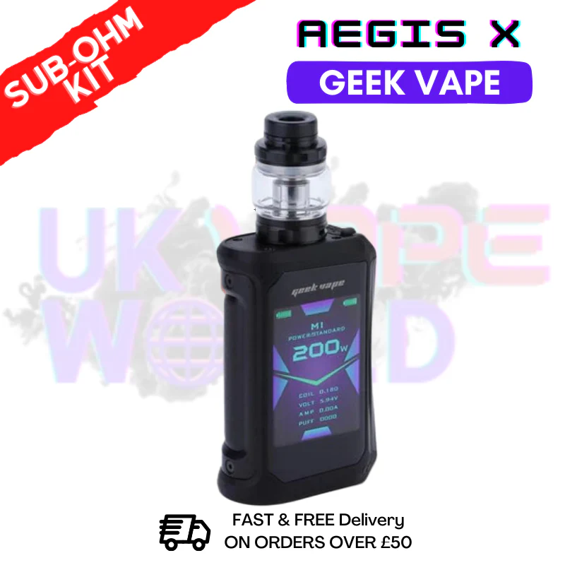 GeekVape Aegis X Kit Stealth Black | Best Price ONLY £31.99