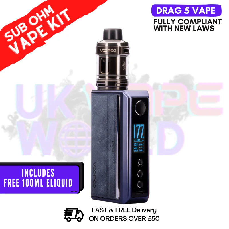 Gradient Blue VooPoo Drag 5 Vape Kit | £41.99