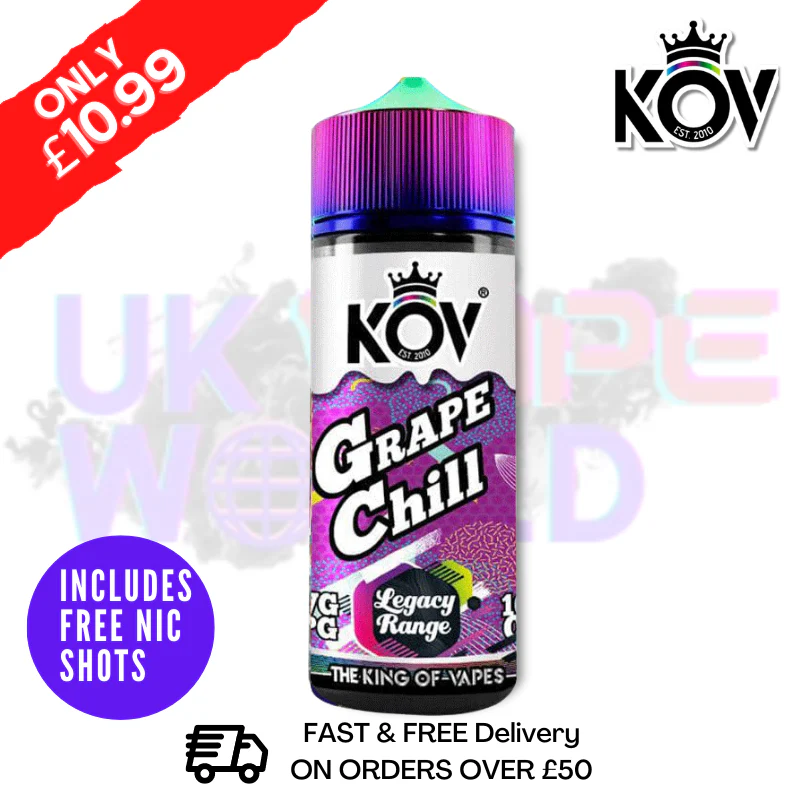 Grape CHILL Range KOV 100ML Eliquid Shortfill E Juice