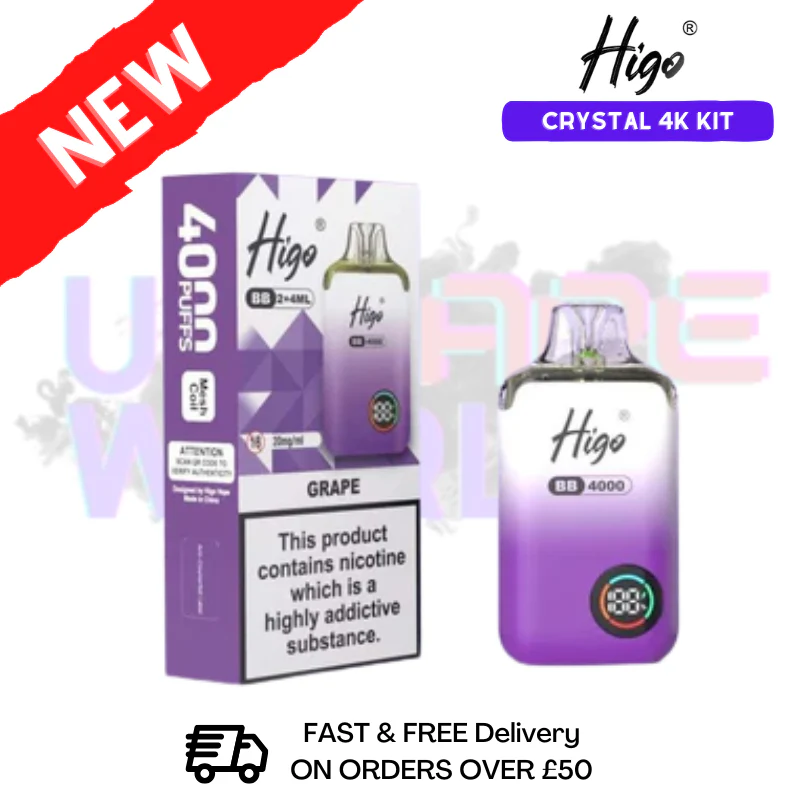 Grape Crystal Higo BB 4000 Puff Pod Kit