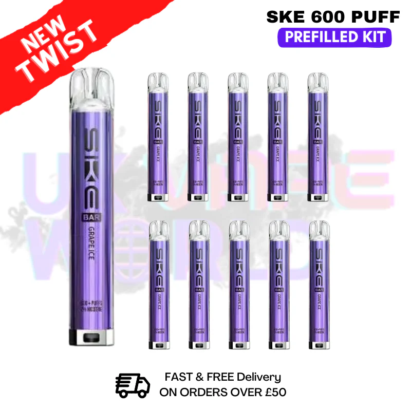 Grape ICE SKE 600 Puff Crystal Kits Box Of 10