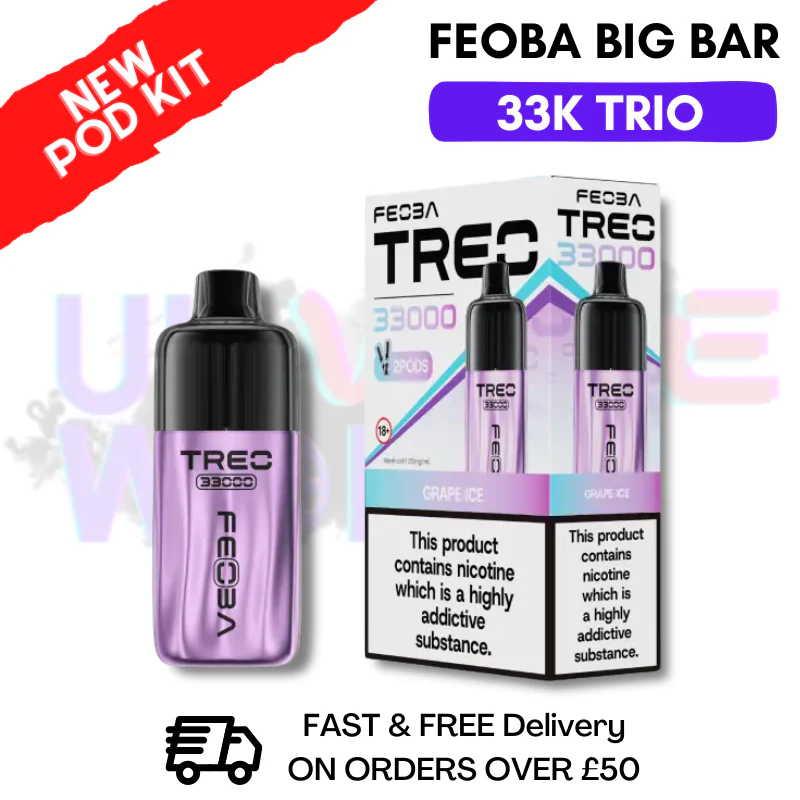 Grape ICE Feoba Treo 33K Puff Pod Kit