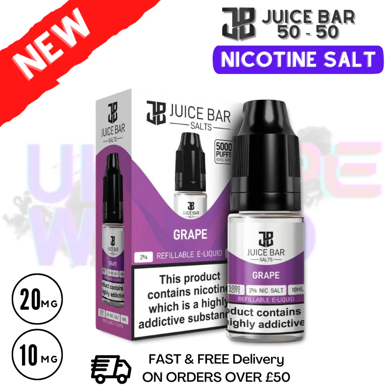 Grape Juice Bar Nic Salt 10ML eLiquid Only £1.99