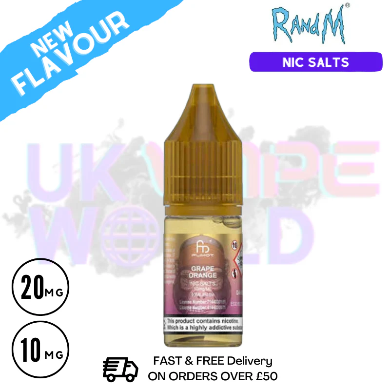Grape Orange RandM Tornado 7000 Nic Salt 10ML eLiquid