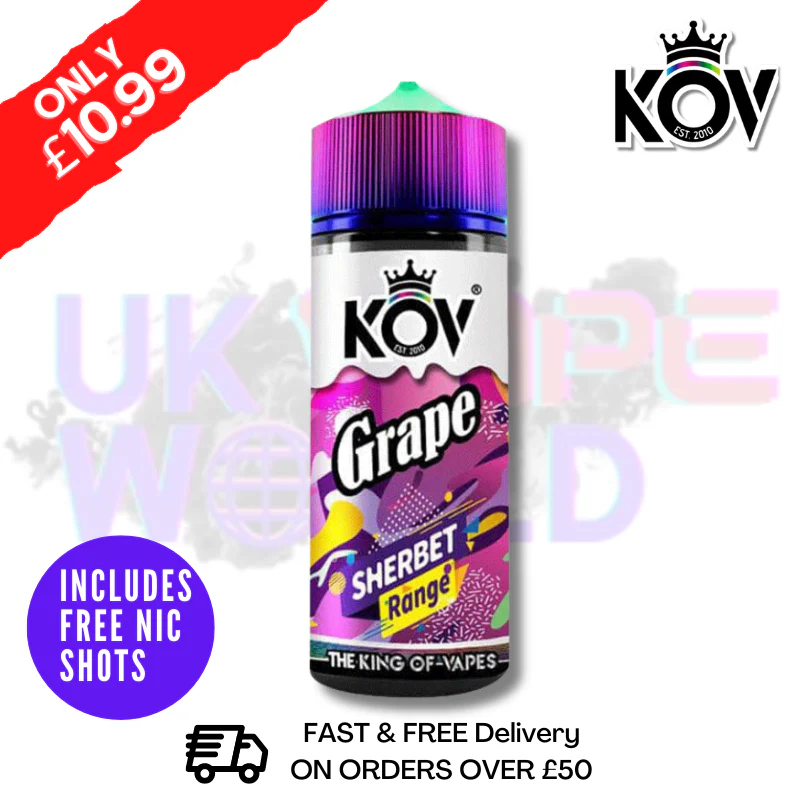 Grape Sherbert Range KOV 100ML Eliquid Shortfill E Juice