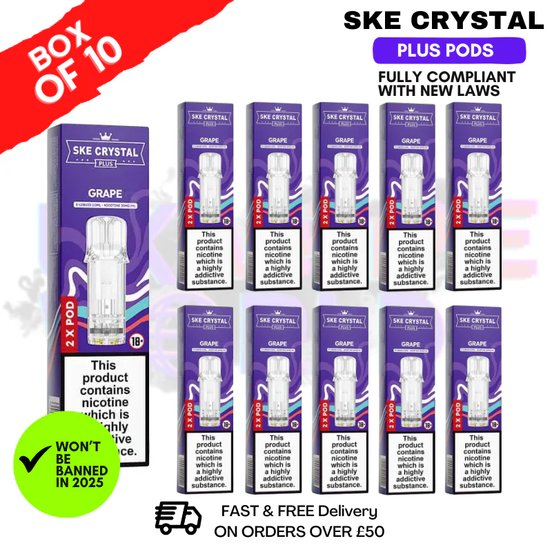 Grape SKE Crystal Plus Prefilled Pod Box Of 10