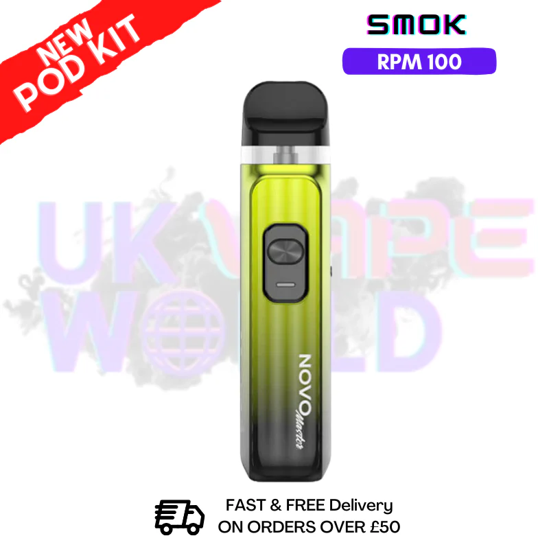 Green Black Smok Novo Master 30K Pod Kit + Free Nic Salt (PRICE £12.99)