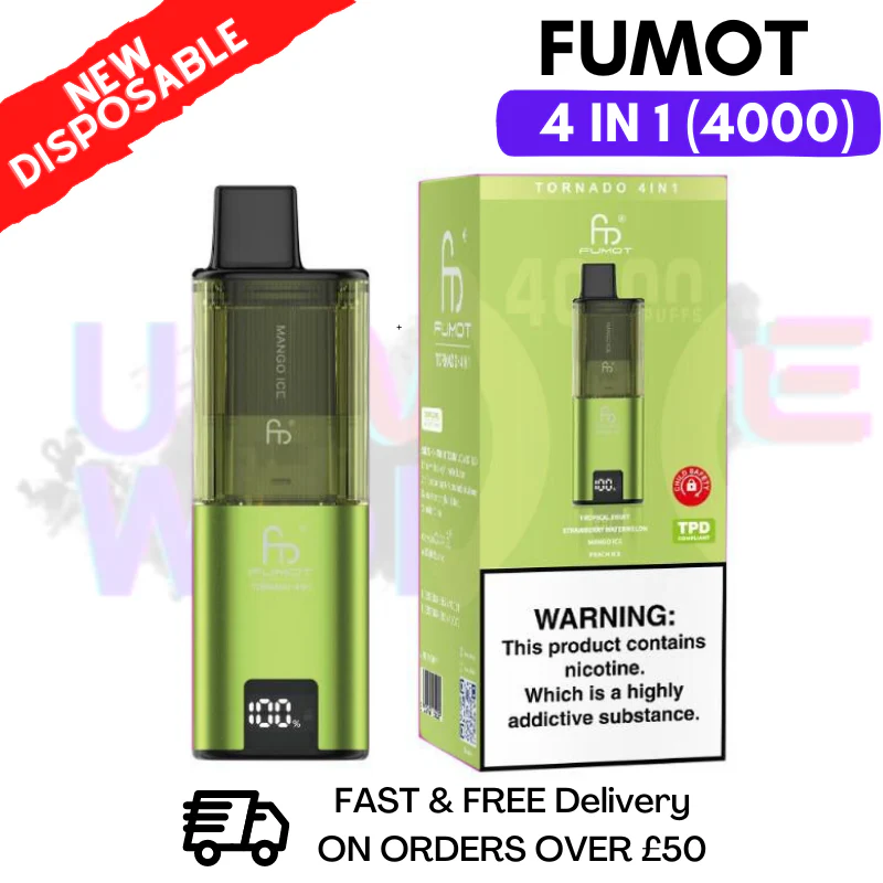 Green Edition Fumot Tornado 4000 Puff Prefilled Vape Kit