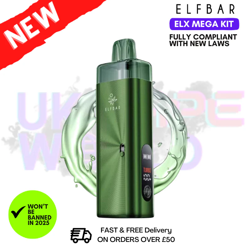Green Elf Bar ELX Mega Kit + Free Mega Pod