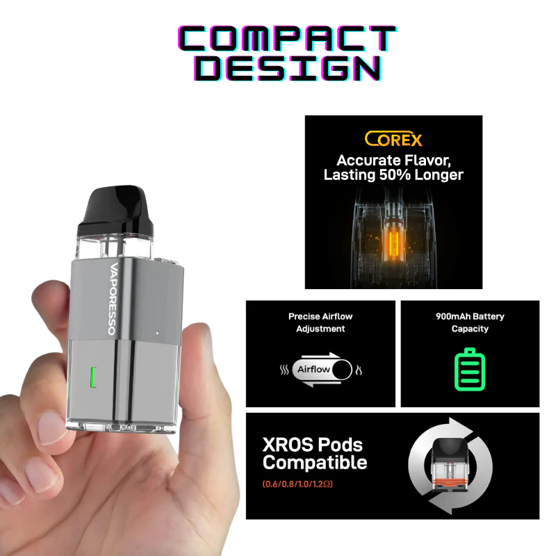 Grey Xros Cube Refillable Pod Vape Kit - Image 2