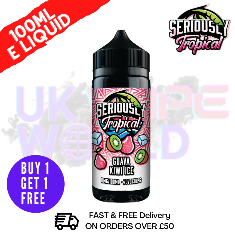 Guava Kiwi ICE Seriously Tropcial 100ML Eliquid Shortfill E Juice