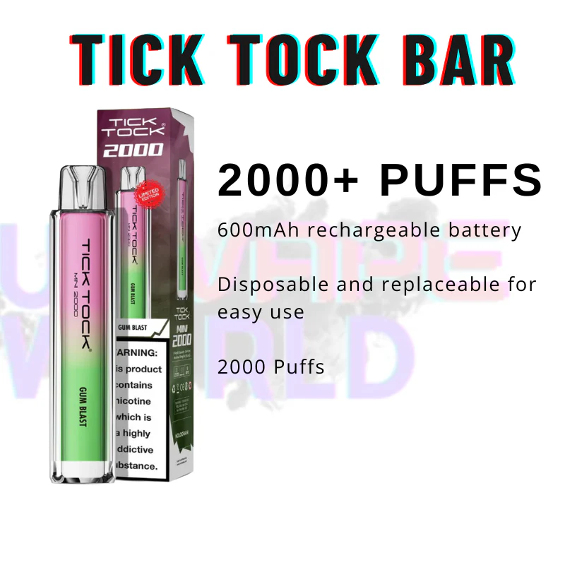 Gum Blast Tick Tock Mini 2000 Puff Kit - Image 3