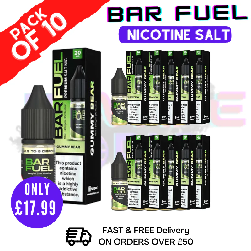 Gummy Bear Bar Fuel Nic Salt BOX OF 10