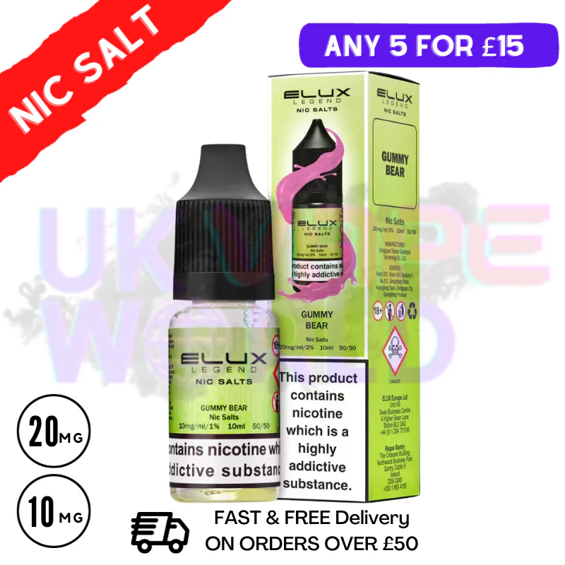 Gummy Bear Elux Legend Nic Salt 10ML eLiquid