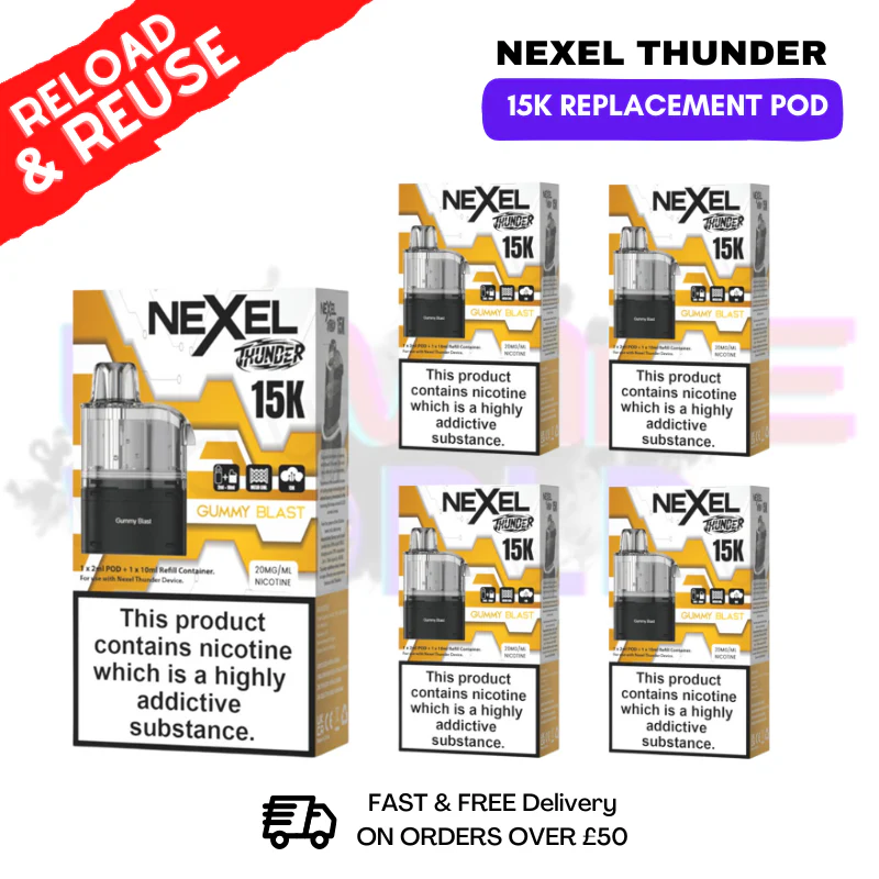 Gummy Blast Nexel 15K REPLACEMENT PODS BOX OF 5