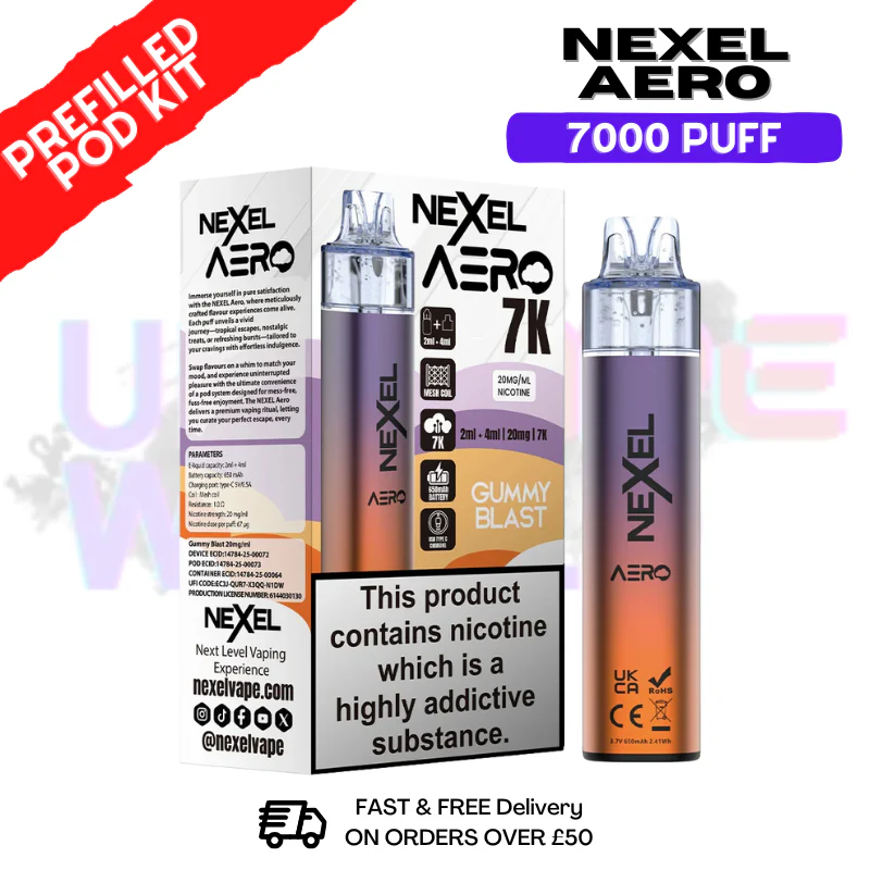 Gummy Blast Nexel 7000 Puff Pod Kit