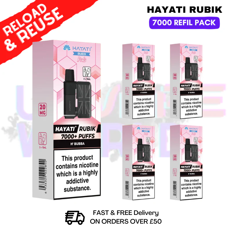 H Bubba Hayati Rubik 7K Replacement Pods Box Of 5